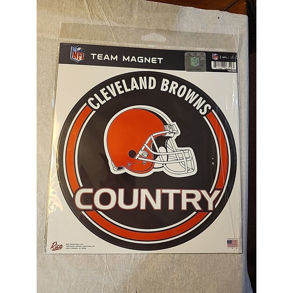 Cleveland Browns Country NFL Team Magnet New Sealed Rico Industries 8x8.75"